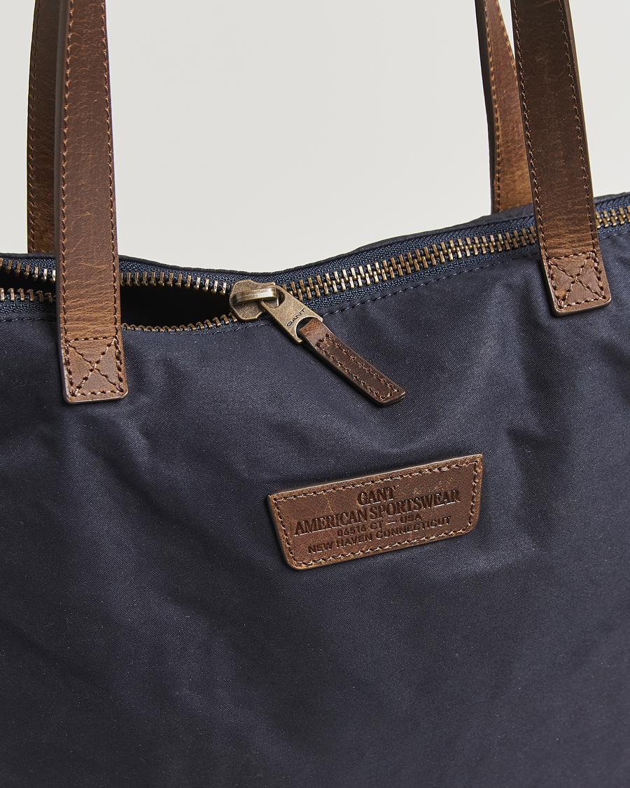 Herren | Taschen | GANT | Waxed Cotton Tote Bag Evening Blue