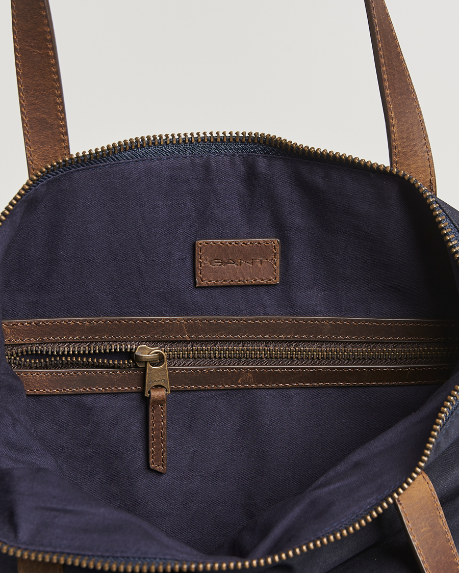 Herren | Taschen | GANT | Waxed Cotton Tote Bag Evening Blue