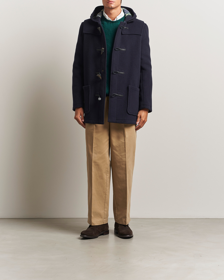 Herren | Jacken | Gloverall | Mid Length Duffle Coat Navy/Dress Gordon