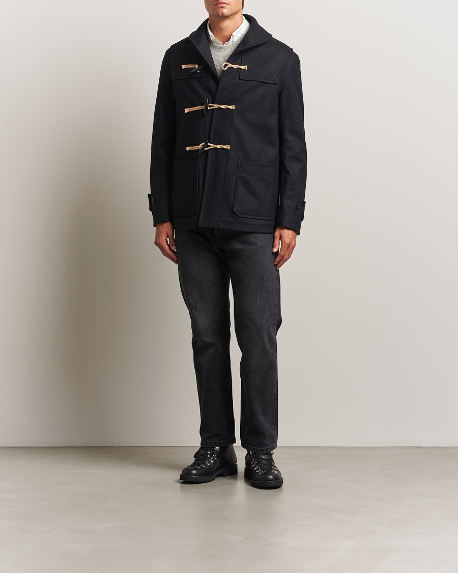 Herren | Jacken | Gloverall | Shawl Collar Duffle Jacket Black