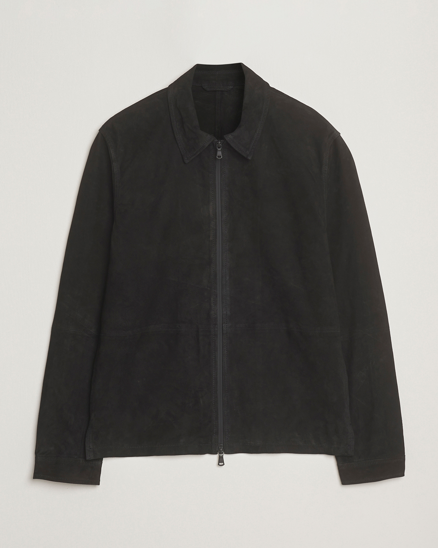 Herren | Jacken | J.Lindeberg | Jase Suede Overshirt Black
