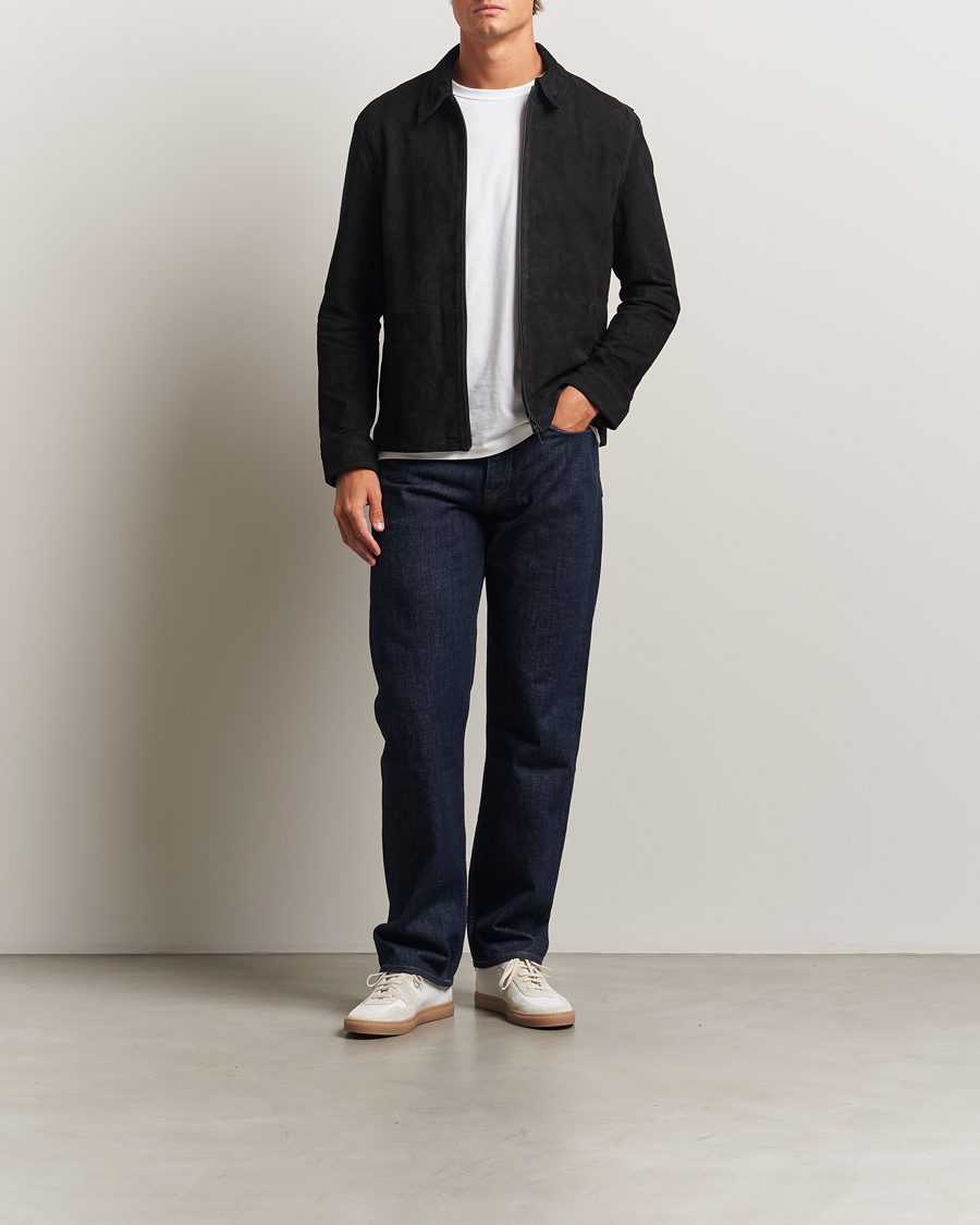 Herren | Jacken | J.Lindeberg | Jase Suede Overshirt Black