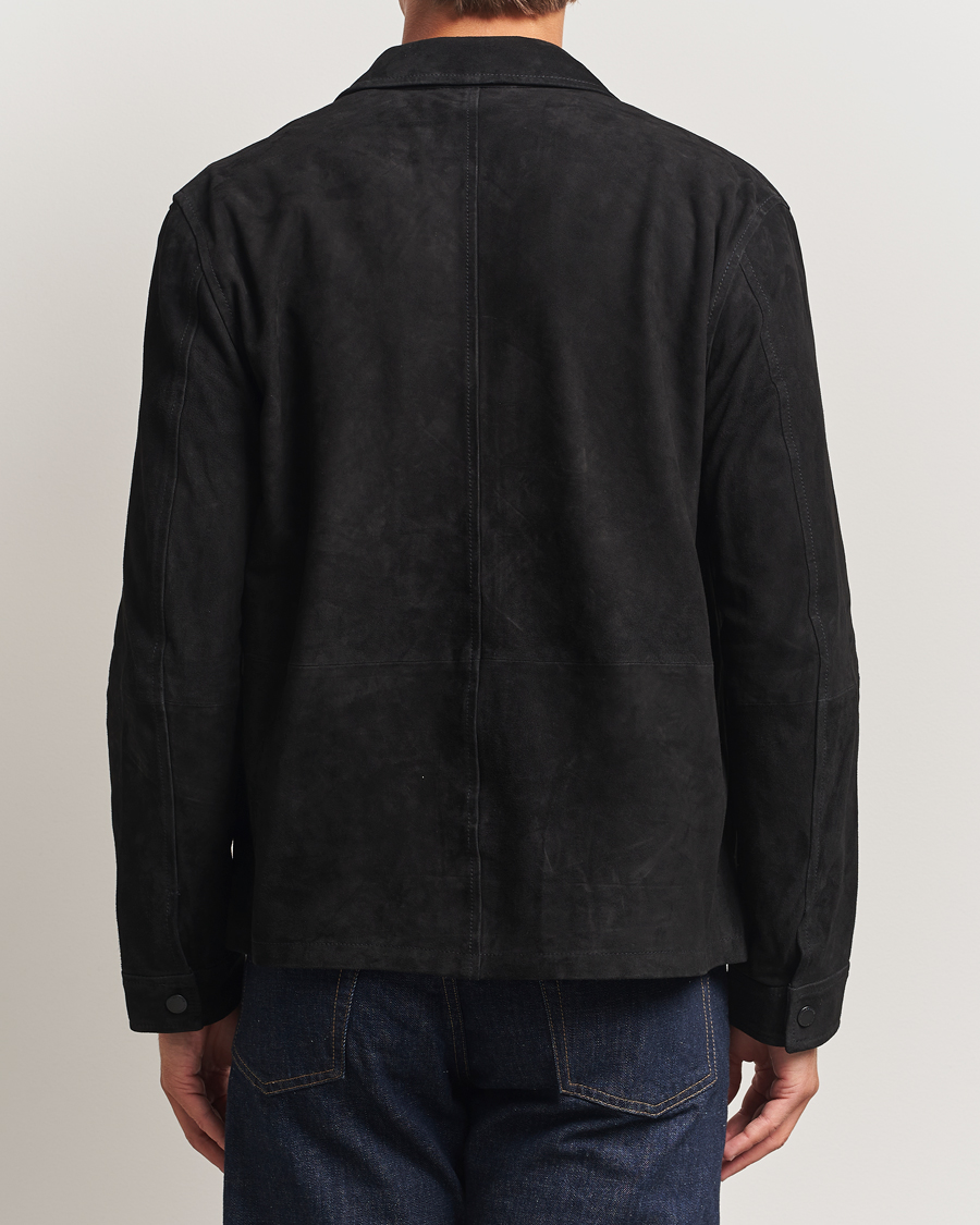 Herren | Jacken | J.Lindeberg | Jase Suede Overshirt Black