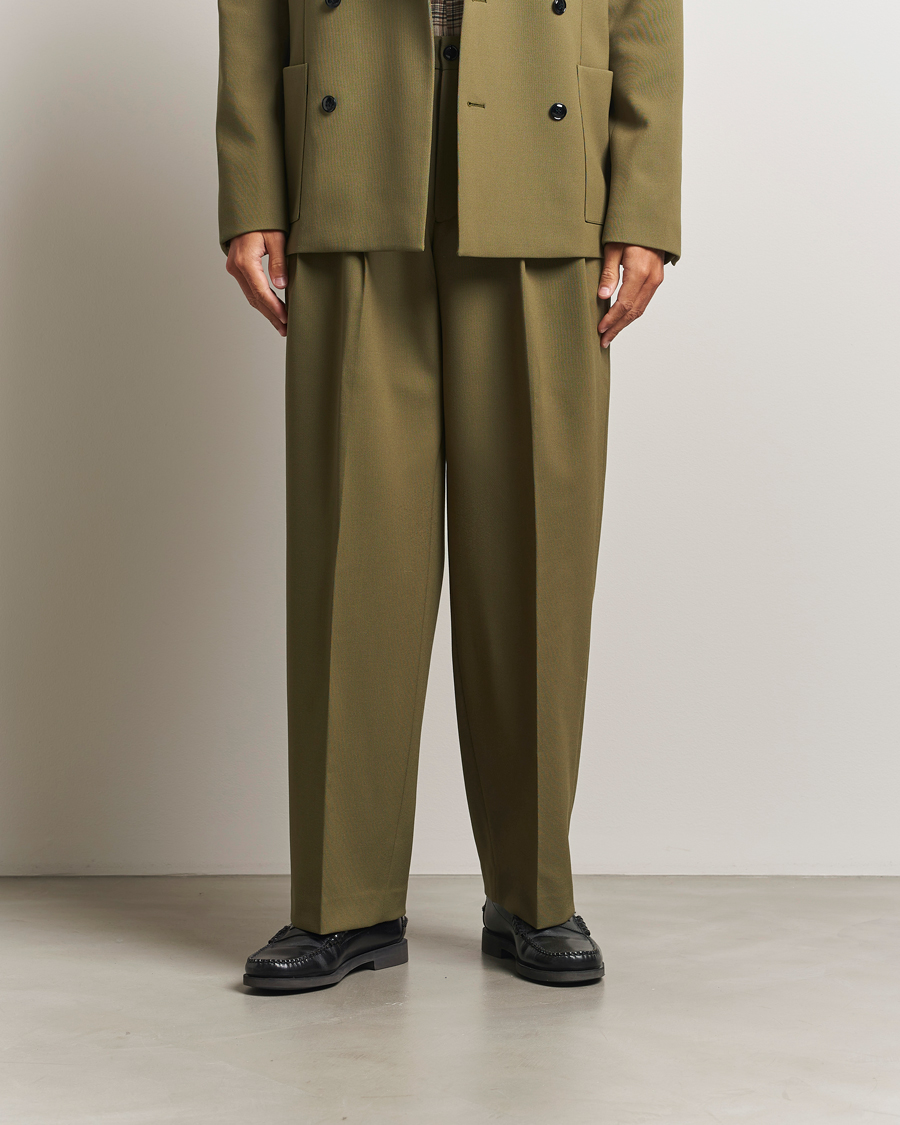 Herren | Hosen | NN07 | Justin Double Pleated Suit Trousers Firene Green