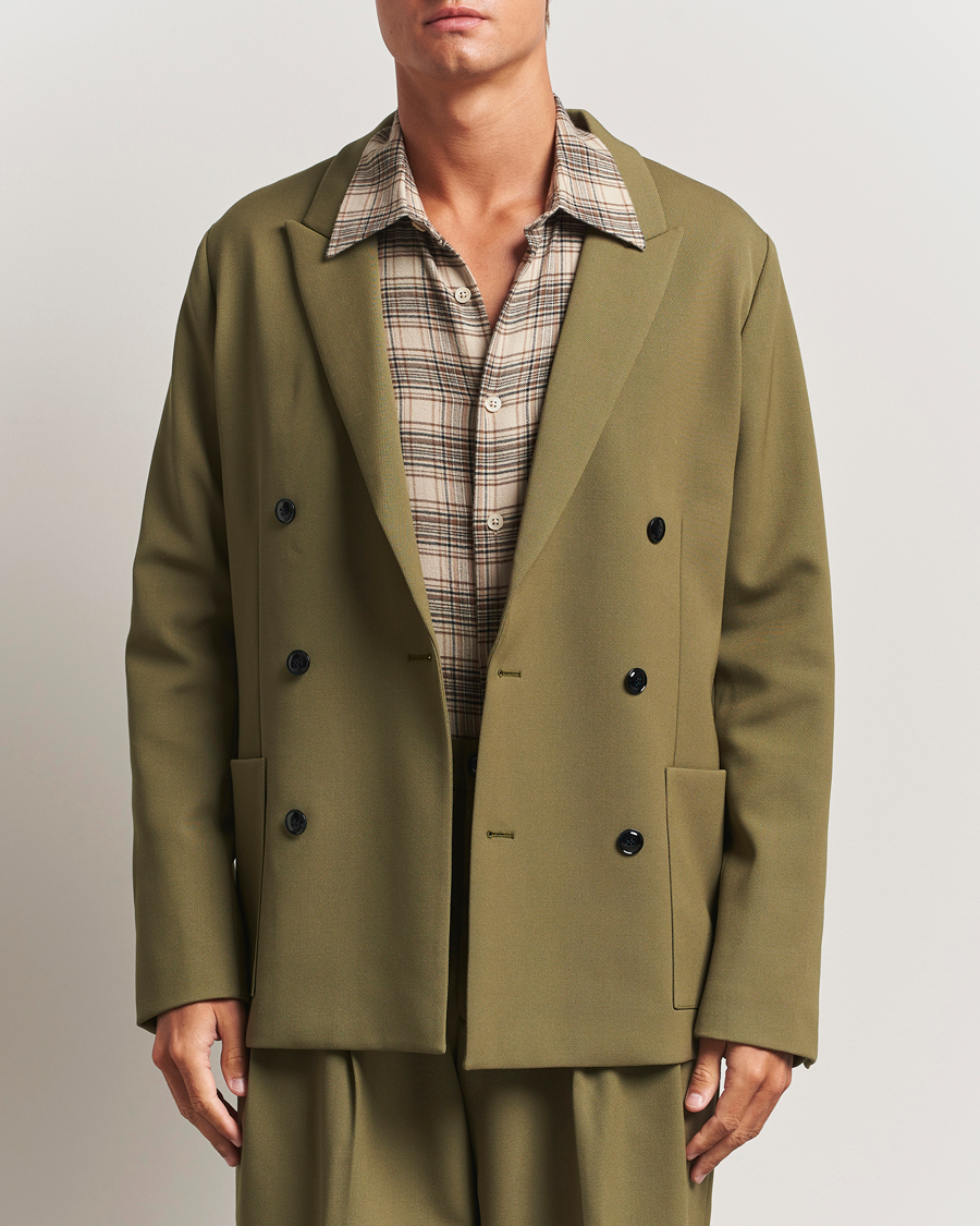 Herren | Sakkos | NN07 | Jordin Wool Double Breasted Blazer Firene Green