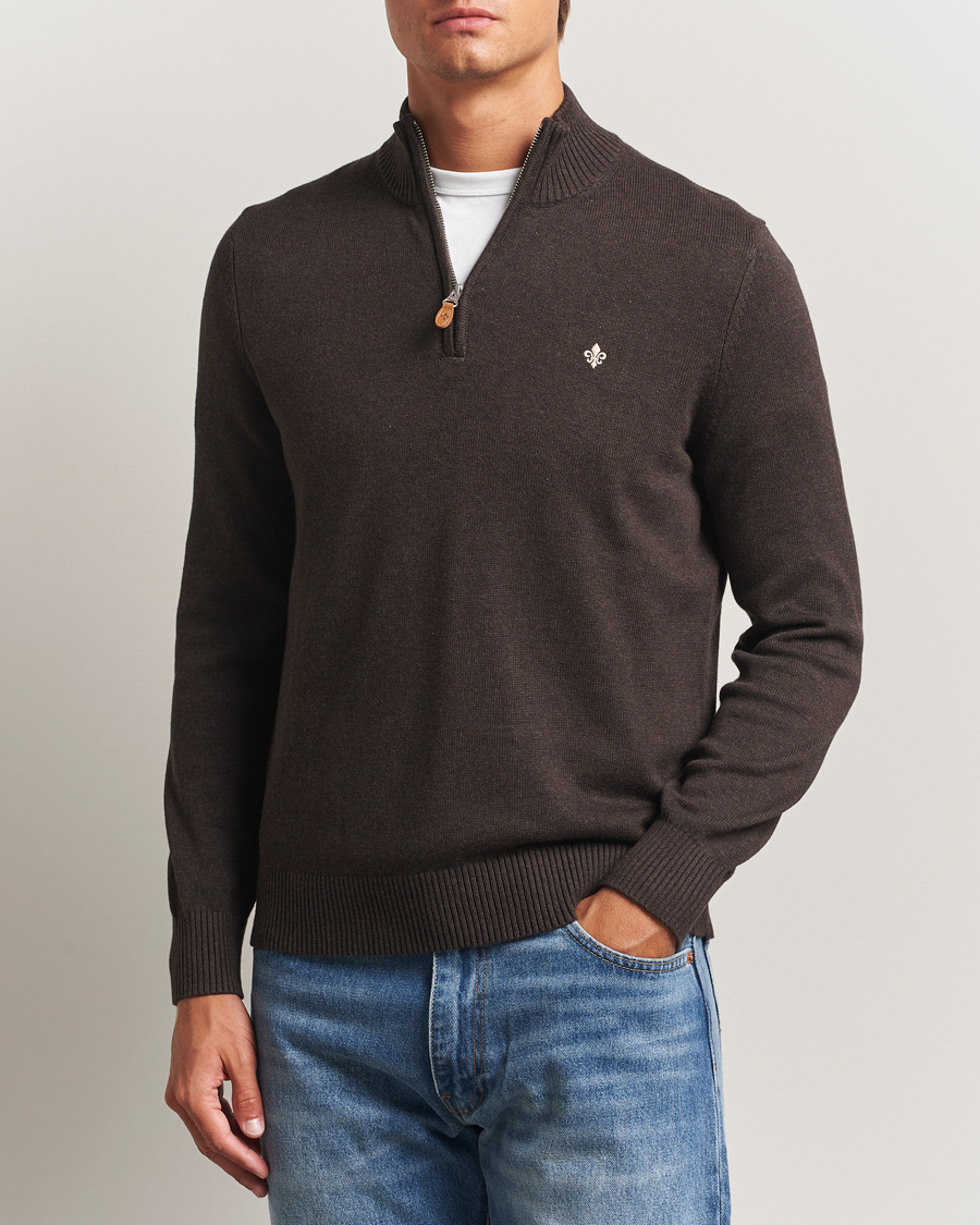Herren | Pullover | Morris | Darmon Half Zip Brown