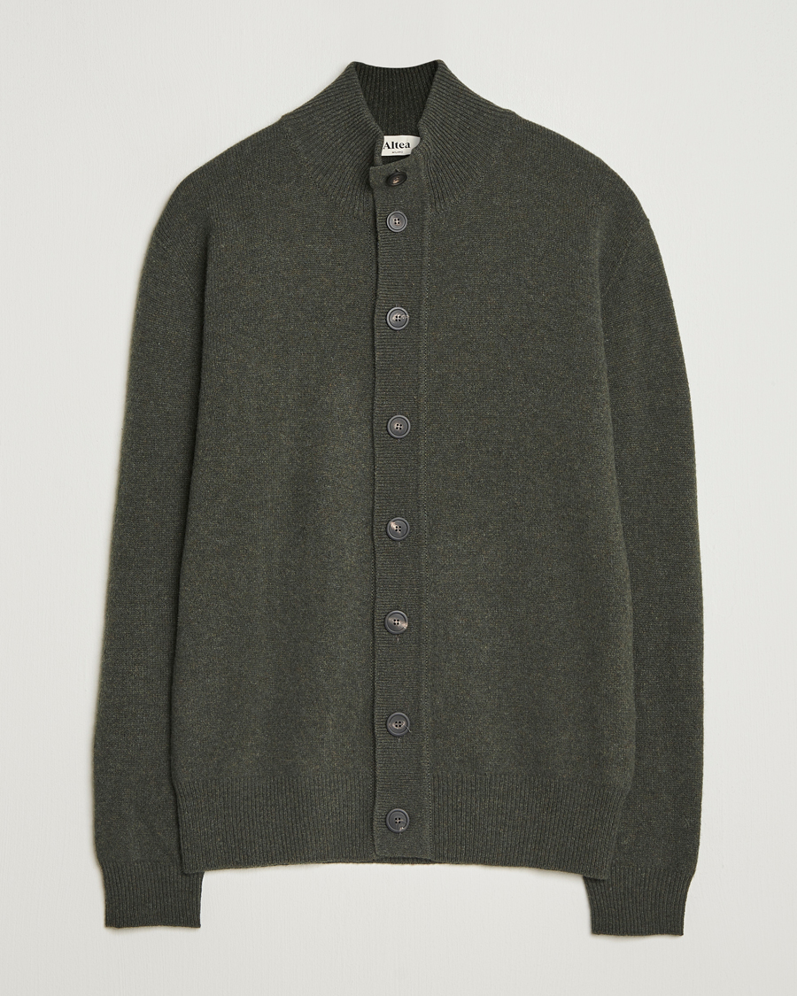 Herren | Pullover | Altea | Shetland Cardigan Dark Green