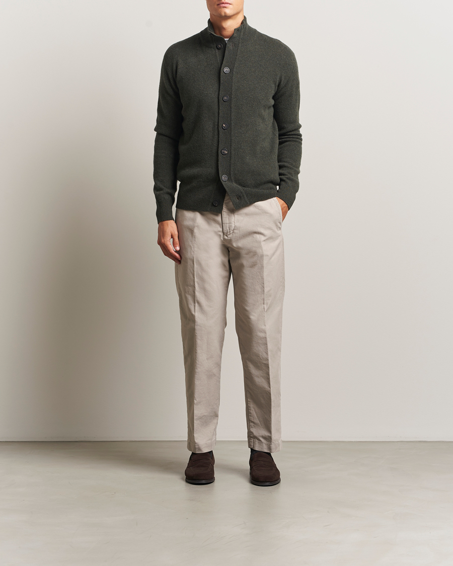 Herren | Pullover | Altea | Shetland Cardigan Dark Green