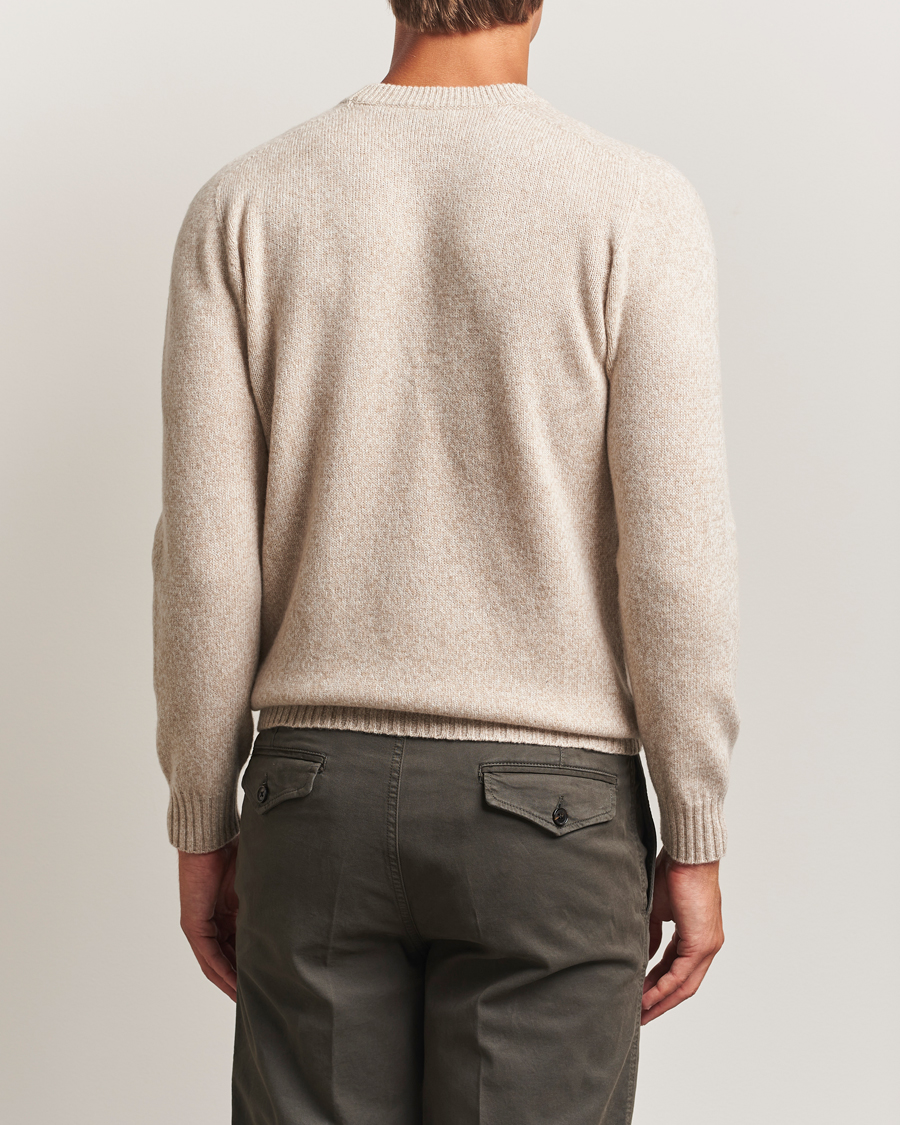 Herren | Pullover | Altea | Wool/Cashmere Crew Neck Sweater Beige Melange