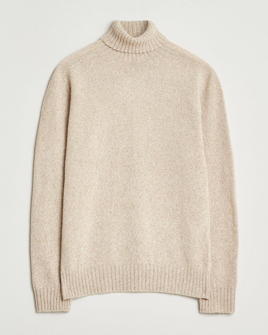 Herren | Pullover | Altea | Wool/Cashmere Rollneck Beige Melange
