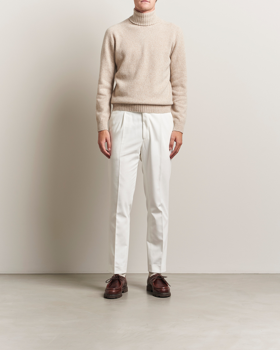 Herren | Pullover | Altea | Wool/Cashmere Rollneck Beige Melange