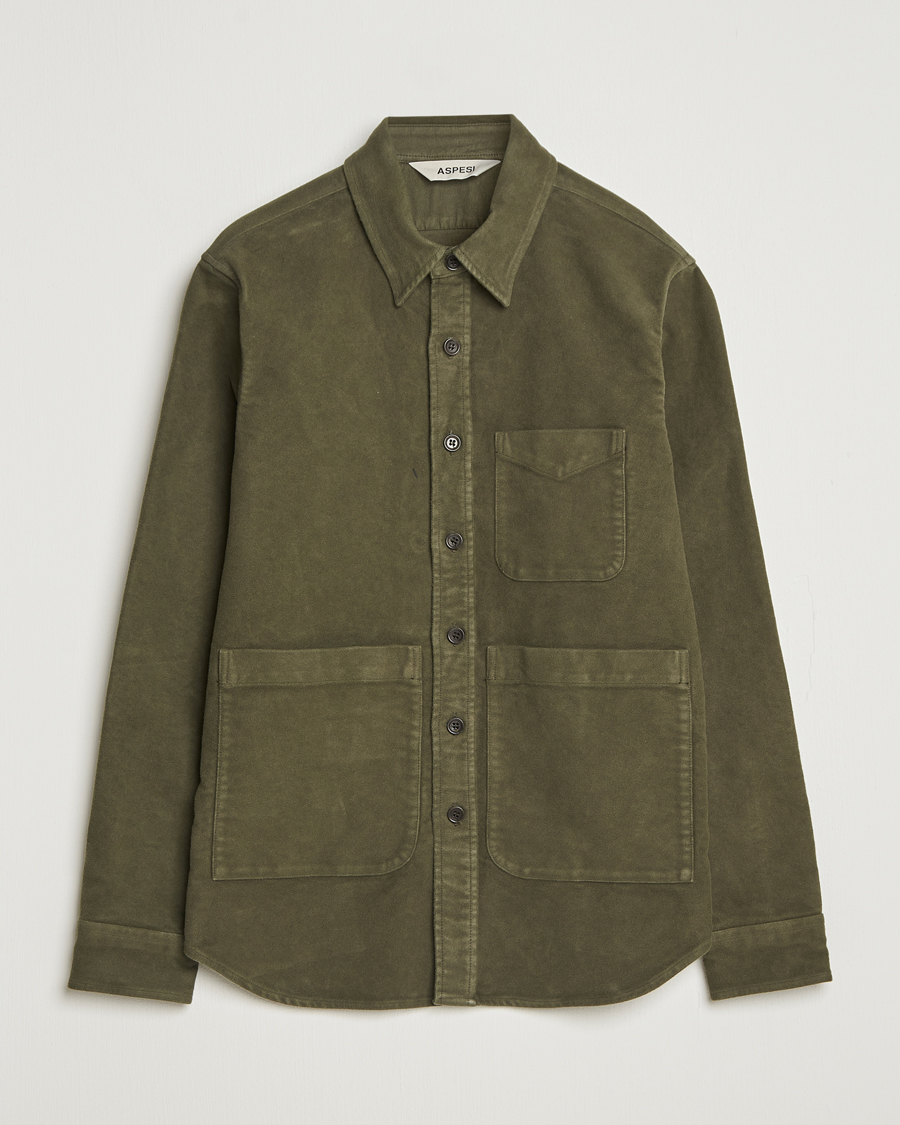 Herren | Hemden | Aspesi | Moleskine Utility Shirt Military