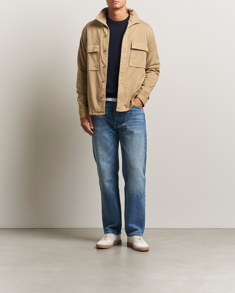 Herren | Hemden | Aspesi | Twill Cotton Overshirt Beige