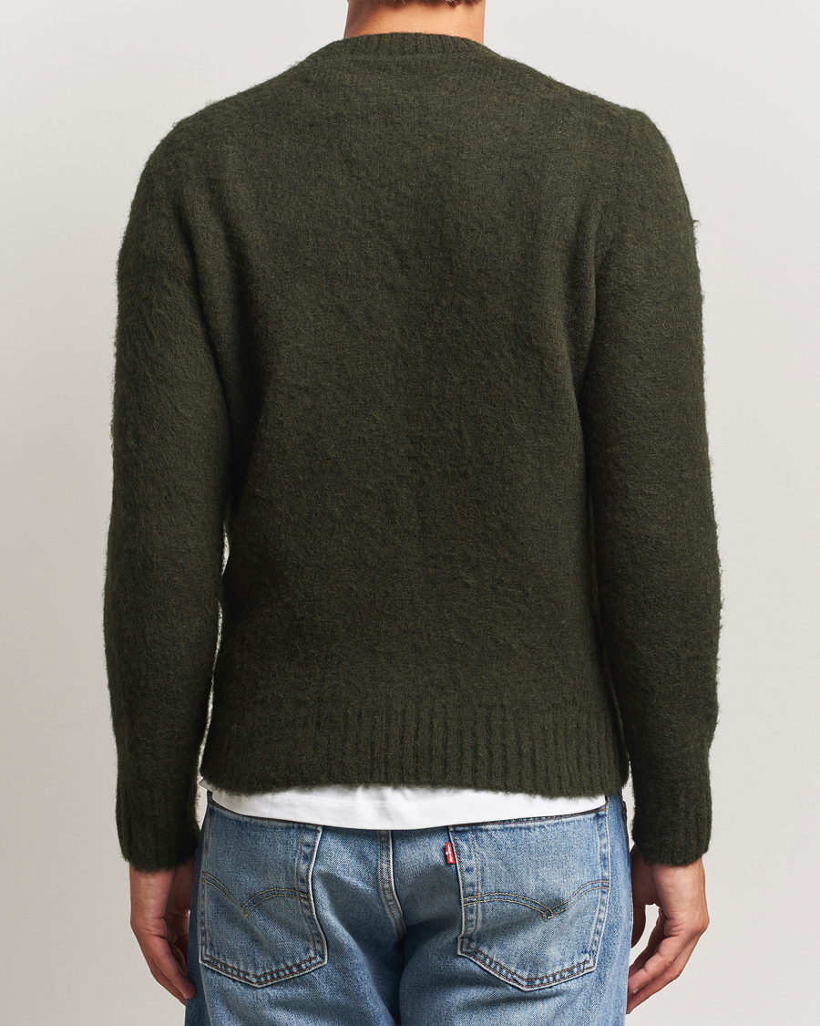 Herren | Pullover | Aspesi | Brushed Shetland Sweater Hunting Green