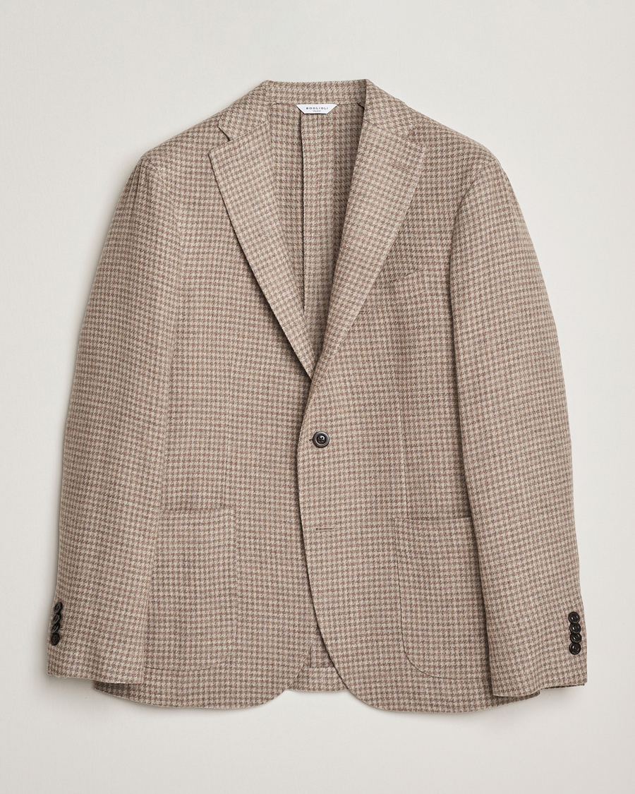 Herren | Sakkos | Boglioli | K Jacket Cashmere/Wool Houndstooth Blazer Beige