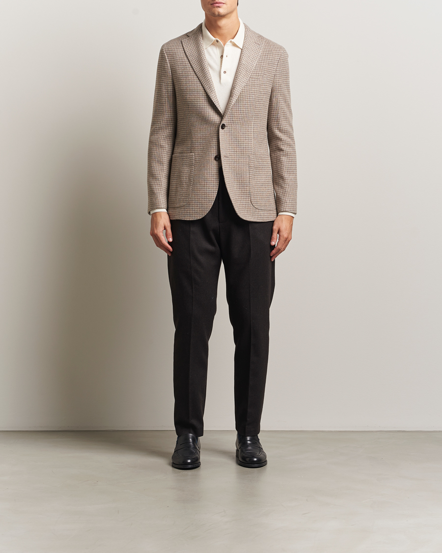 Herren | Sakkos | Boglioli | K Jacket Cashmere/Wool Houndstooth Blazer Beige