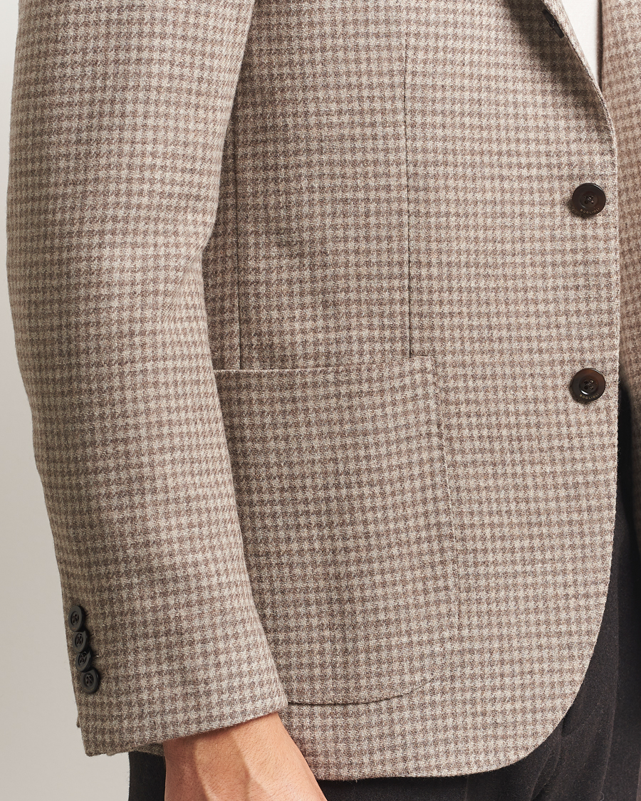 Herren | Sakkos | Boglioli | K Jacket Cashmere/Wool Houndstooth Blazer Beige