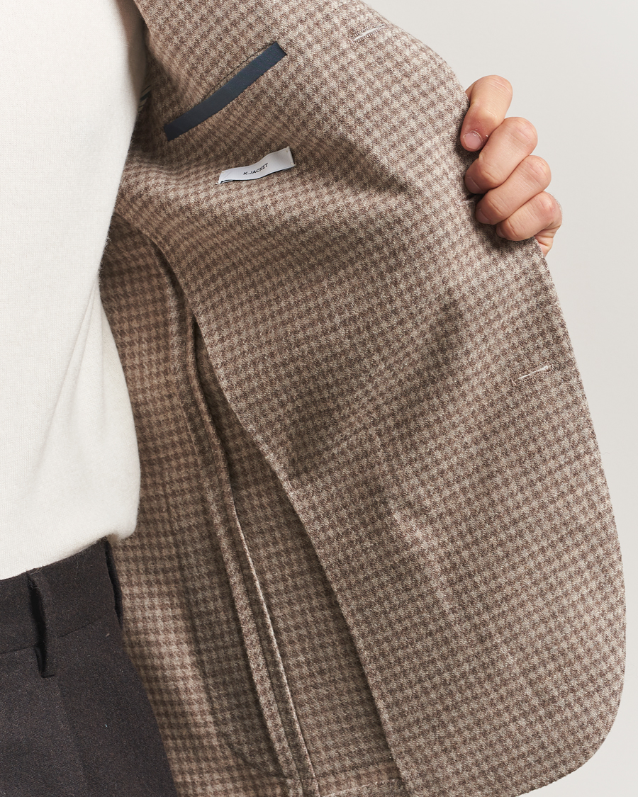Herren | Sakkos | Boglioli | K Jacket Cashmere/Wool Houndstooth Blazer Beige