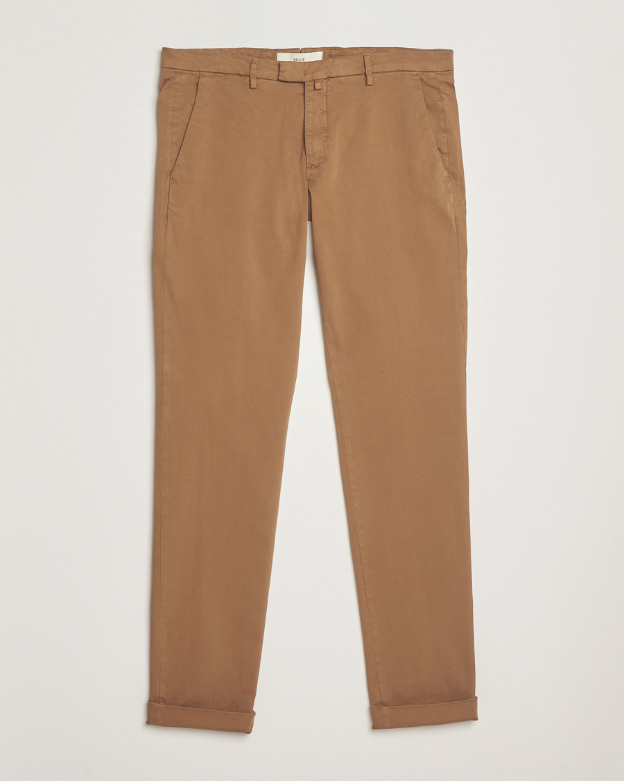 Herren | Hosen | Briglia 1949 | Slim Fit Cotton Stretch Chino Mid Brown