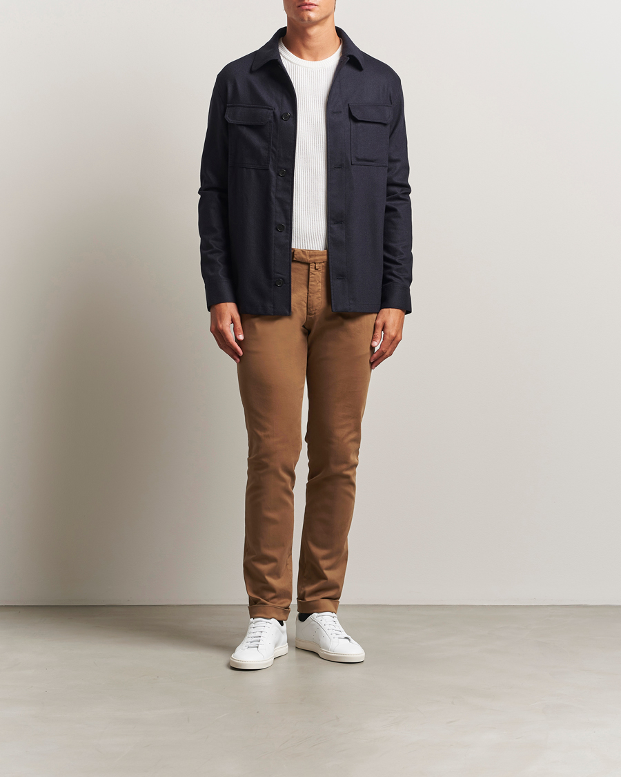 Herren | Hosen | Briglia 1949 | Slim Fit Cotton Stretch Chino Mid Brown