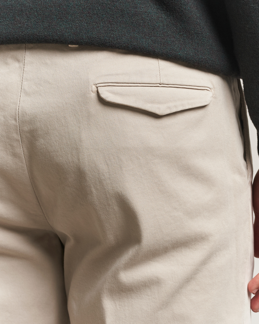 Herren | Hosen | Briglia 1949 | Easy Fit Pleated Cotton Stretch Chino Beige