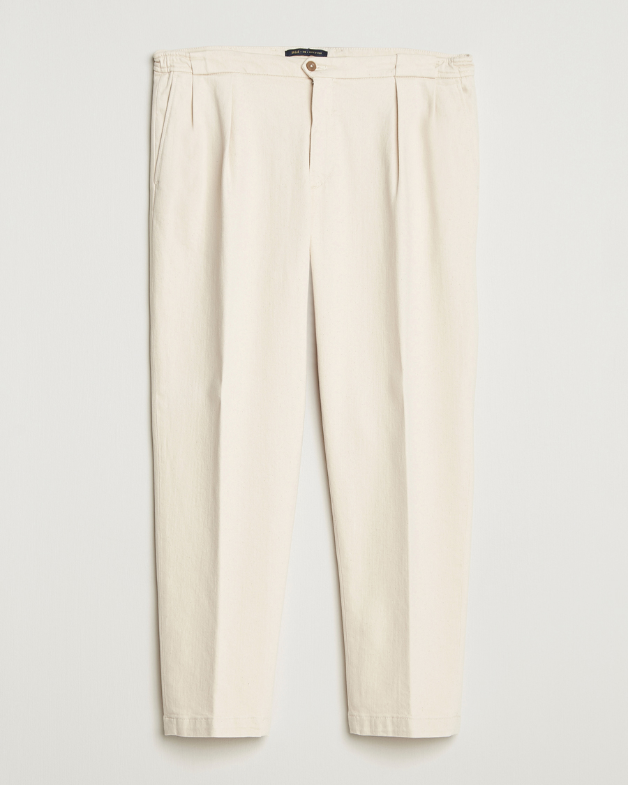 Herren | Hosen | Briglia 1949 | Portobello Loose Fit Cotton Trousers Ecru