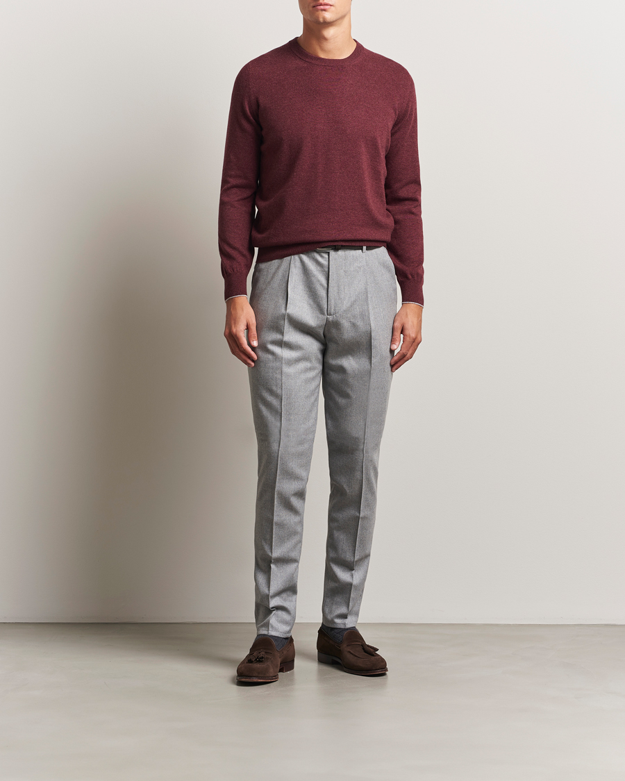 Herren | Pullover | Brunello Cucinelli | 2 Ply Cashmere Pullover Amaranto