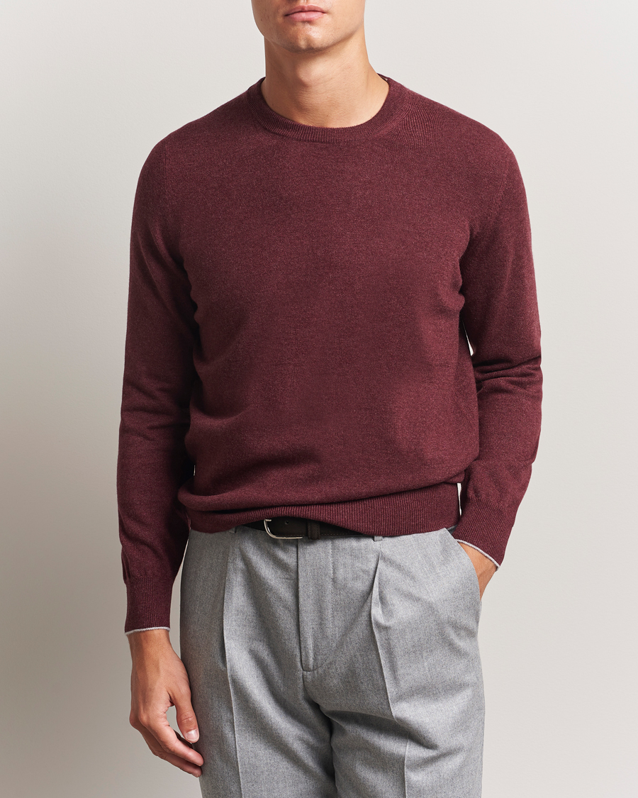 Herren | Pullover | Brunello Cucinelli | 2 Ply Cashmere Pullover Amaranto
