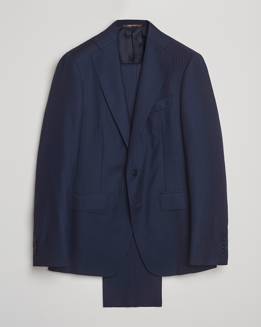 Herren | Anzüge | Canali | Capri Wool Suit Navy