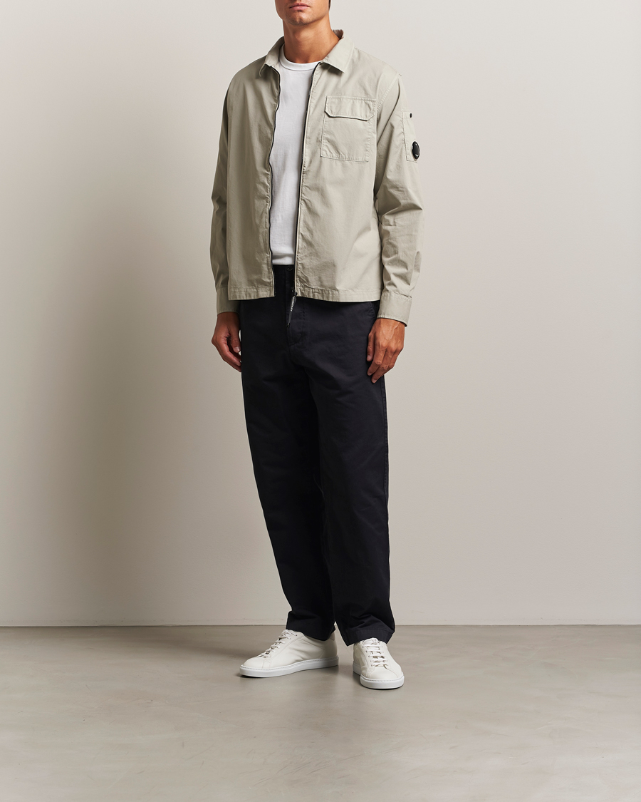 Herren | Hemden | C.P. Company | Organic Cotton Gabardine Zip Overshirt Grey