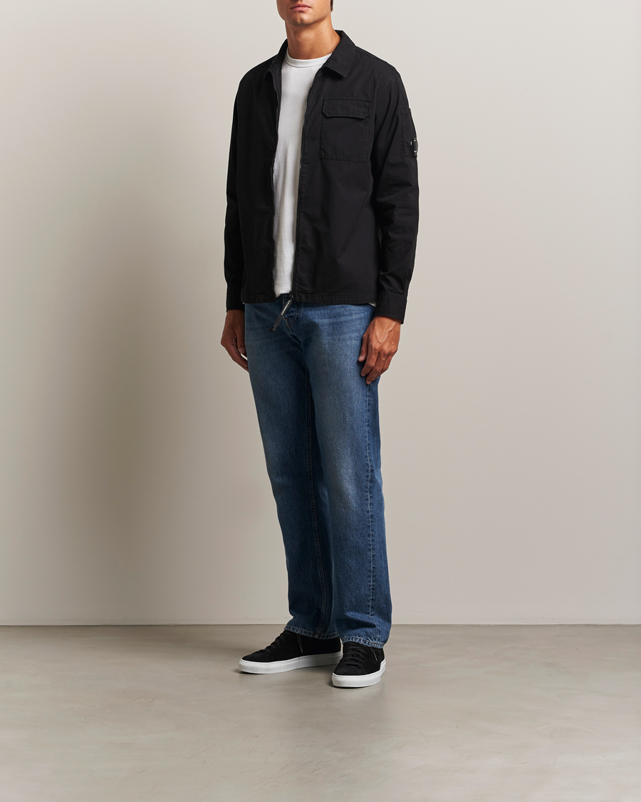 Herren | Hemden | C.P. Company | Organic Cotton Gabardine Zip Overshirt Black