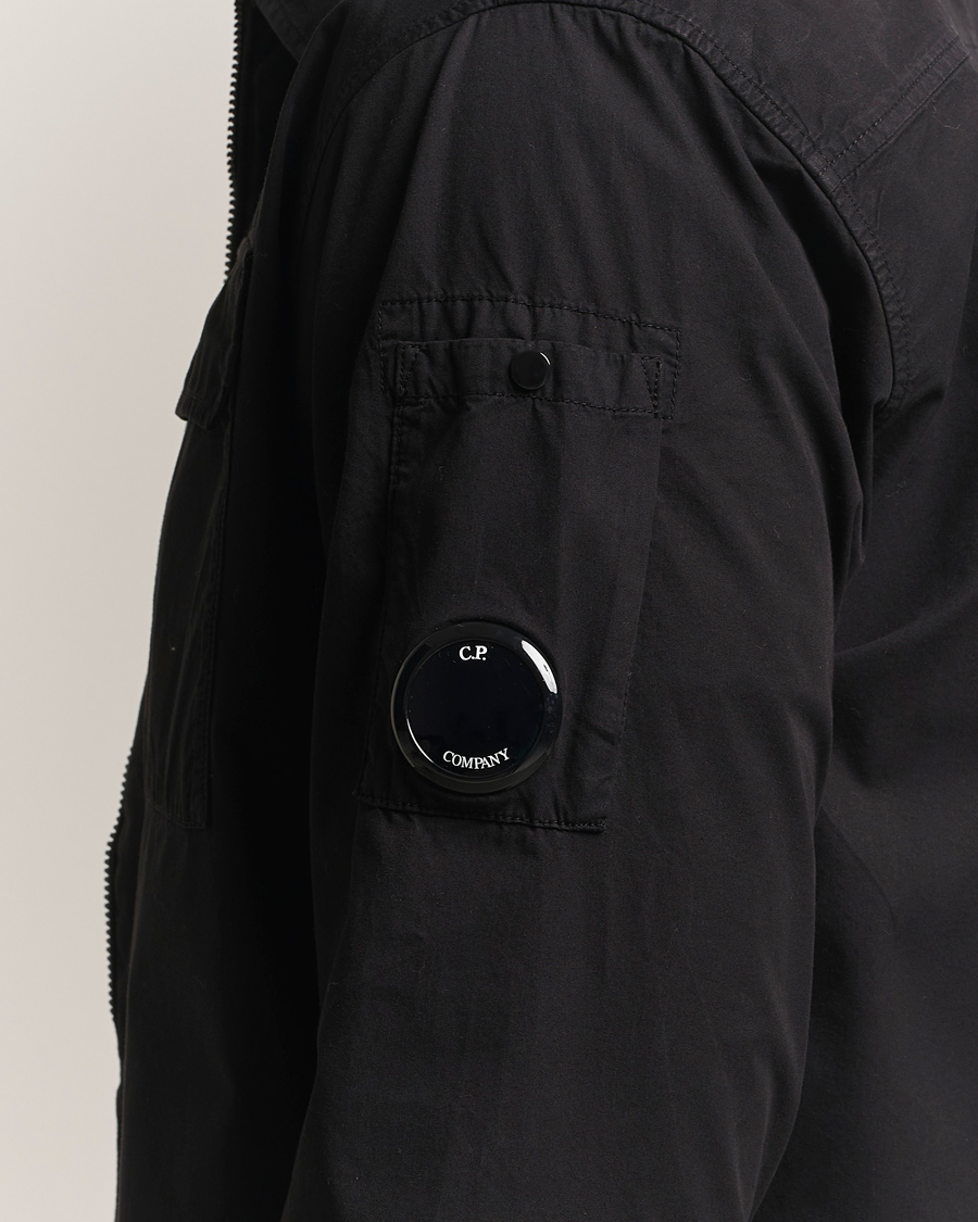 Herren | Hemden | C.P. Company | Organic Cotton Gabardine Zip Overshirt Black