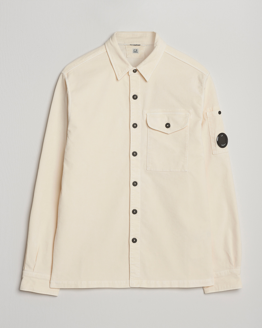 Herren | Hemden | C.P. Company | Corduroy Lens Overshirt White