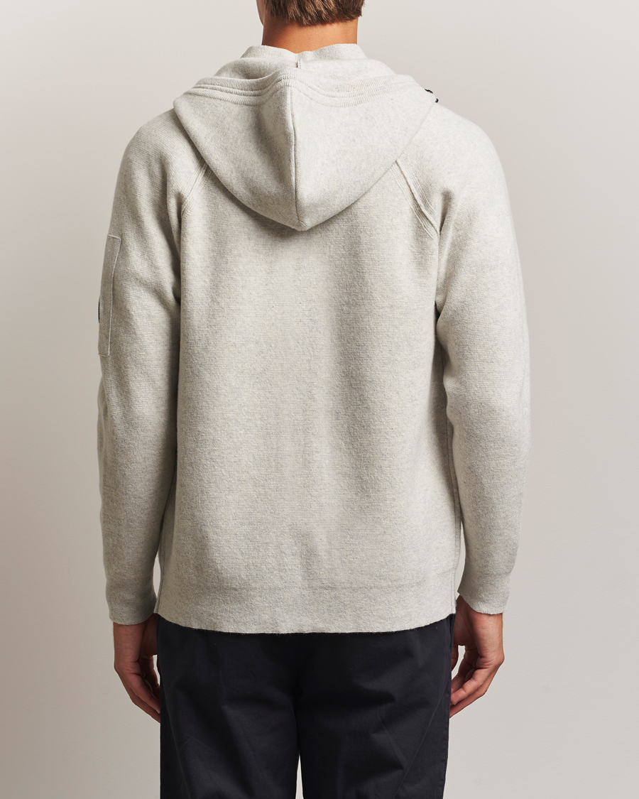 Herren | Pullover | C.P. Company | Knitted Lambswool Zip Hood Light Grey