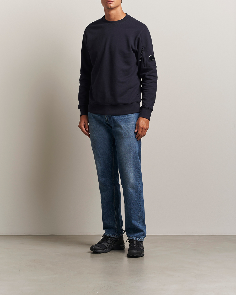 Herren | Pullover | C.P. Company | Diagonal Raised Fleece Lens Sweatshirt Navy