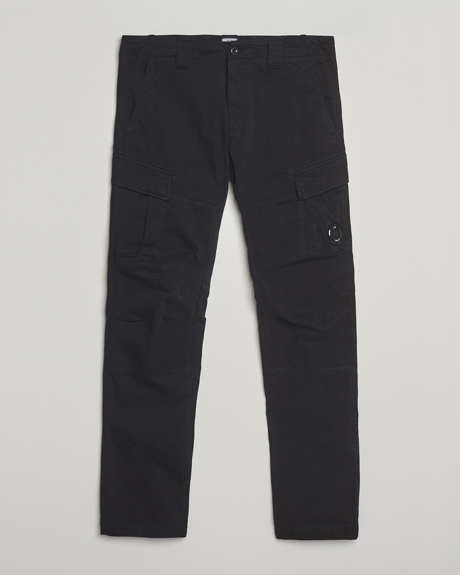 Herren | Hosen | C.P. Company | Stretch Satin Lens Cargo Pants Black