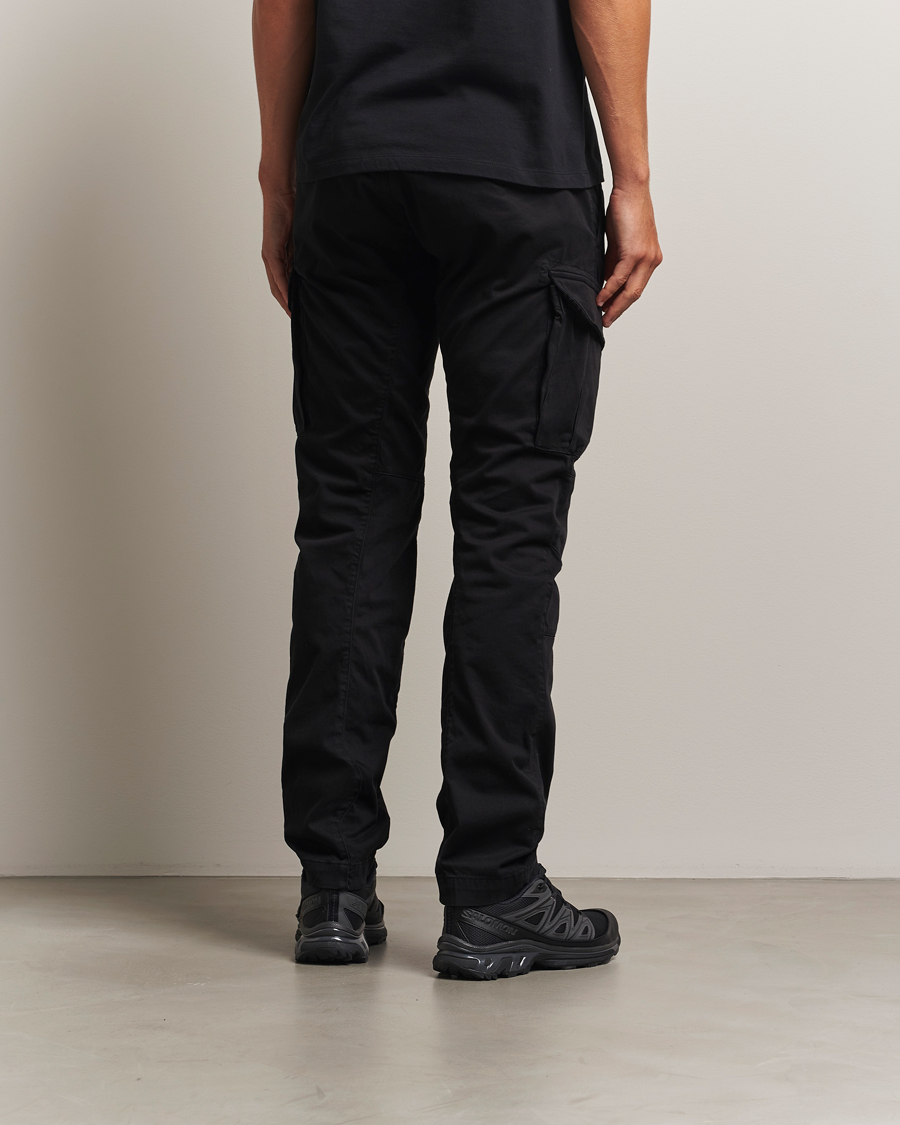 Herren | Hosen | C.P. Company | Stretch Satin Lens Cargo Pants Black