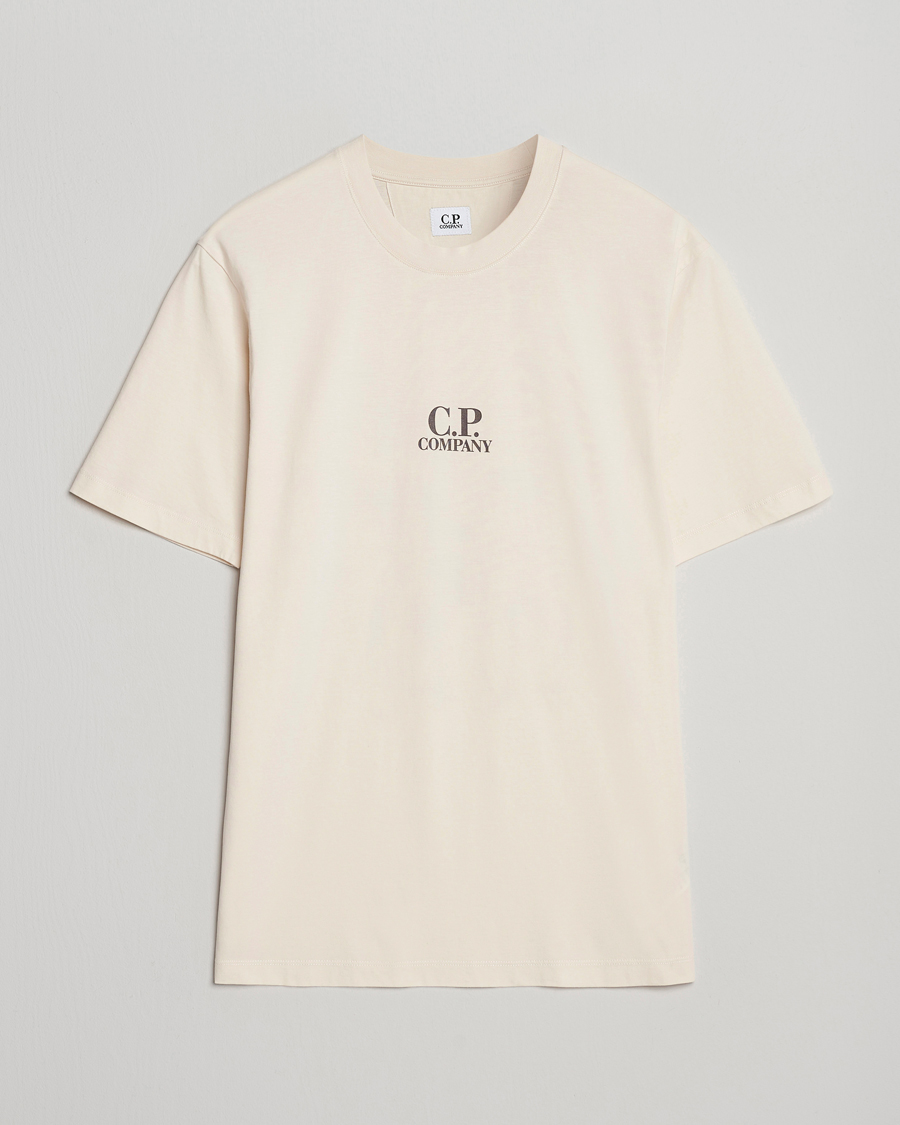 Herren | T-Shirts | C.P. Company | Jersey Back Logo T-Shirt Cream
