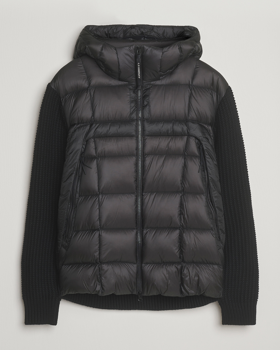 Herren | Jacken | C.P. Company | Merino Wool Padded Hybrid Hood Jacket Black