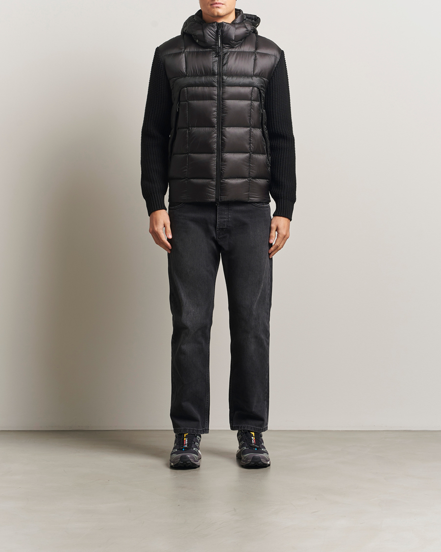 Herren | Jacken | C.P. Company | Merino Wool Padded Hybrid Hood Jacket Black