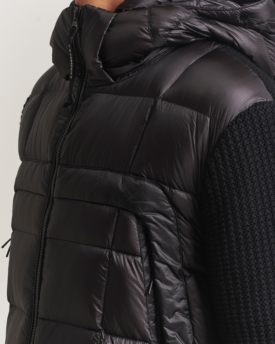 Herren | Jacken | C.P. Company | Merino Wool Padded Hybrid Hood Jacket Black