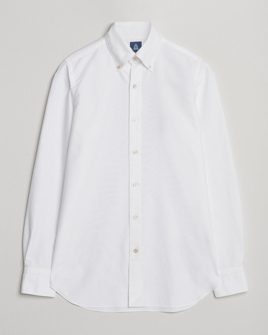 Herren | Hemden | Finamore Napoli | Gaeta Oxford Button Down Shirt White