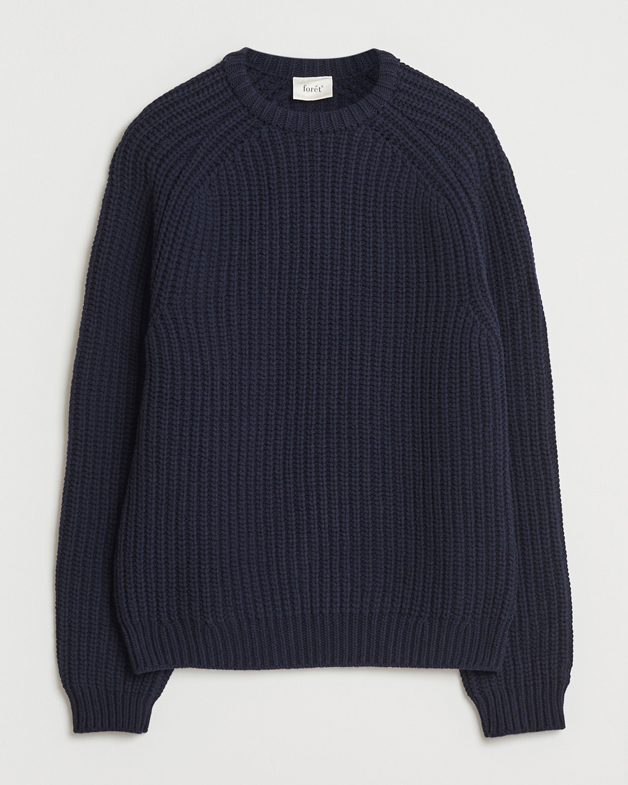 Herren | Pullover | Forét | Trip Chunky Rib Knit Navy