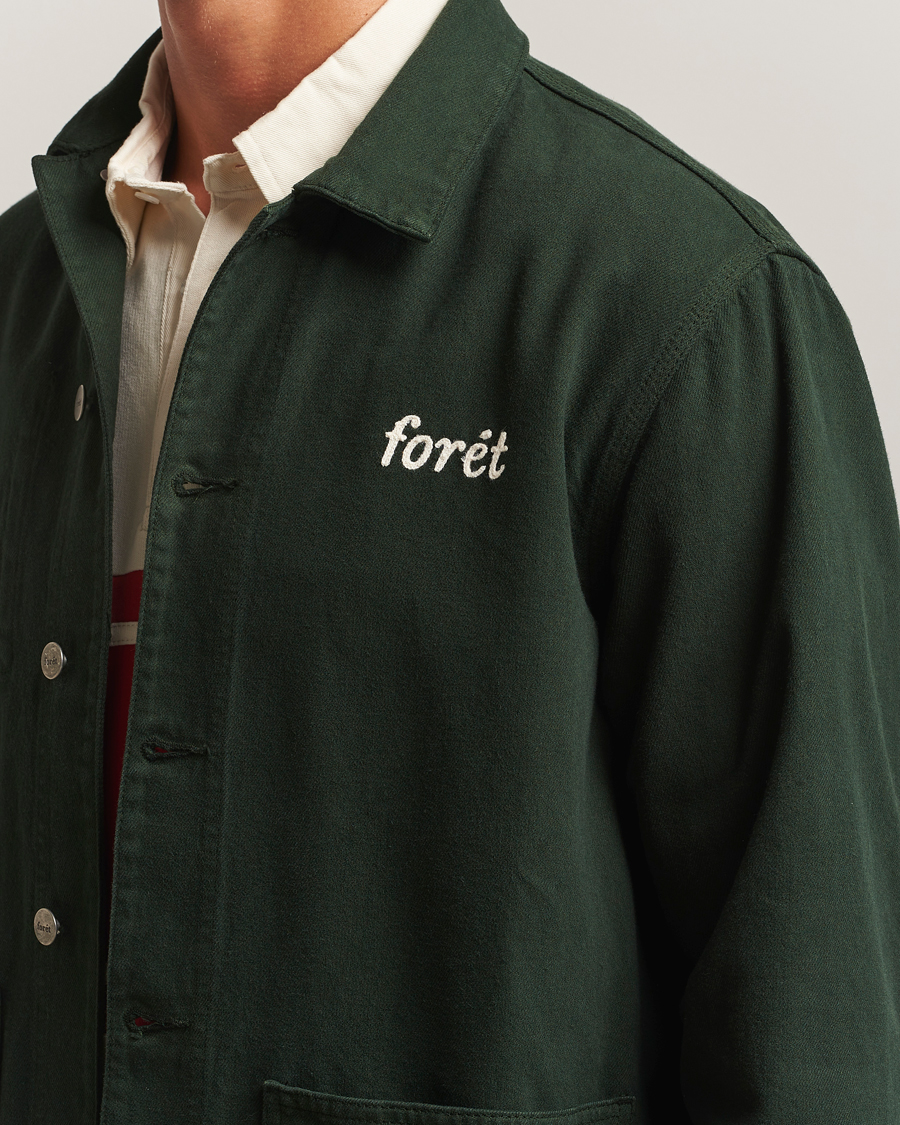 Herren | Hemden | Forét | Wood Twill Overshirt Dark Green