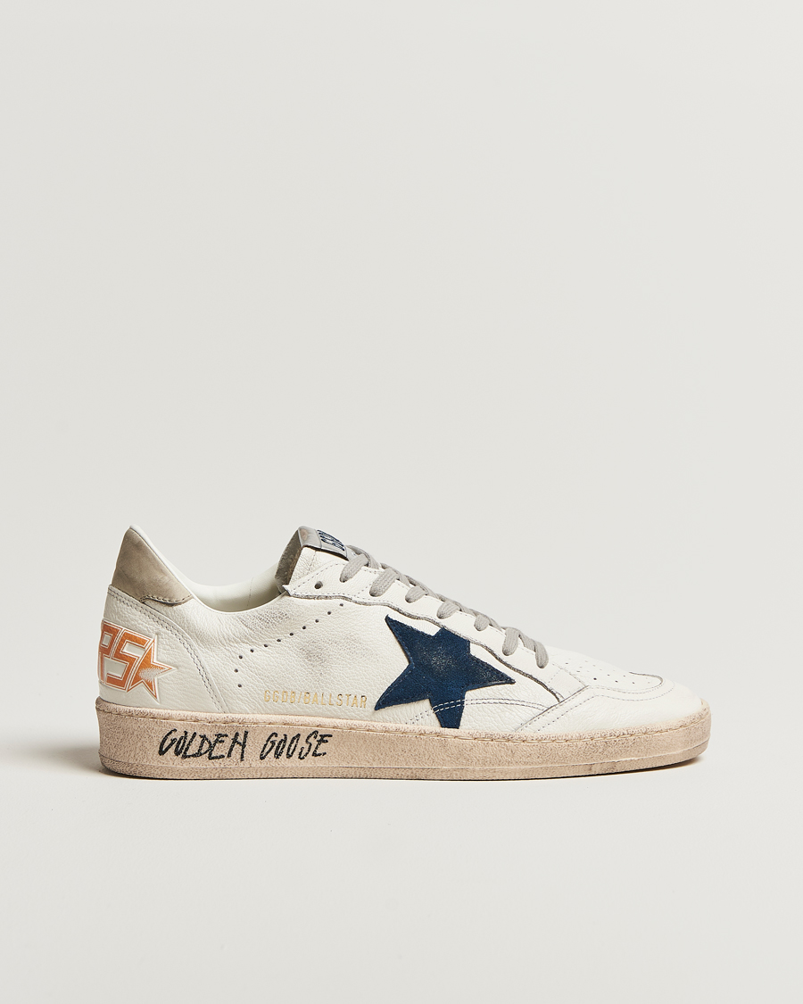 Herren | Golden Goose Ball Star Sneakers White/Navy | Golden Goose | Ball Star Sneakers White/Navy