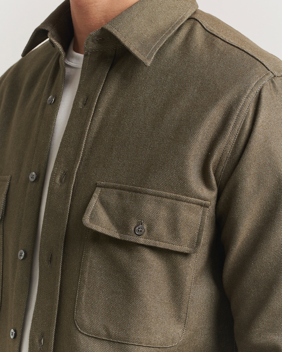 Herren | Hemden | Grigio | Heavy Twill Overshirt Military