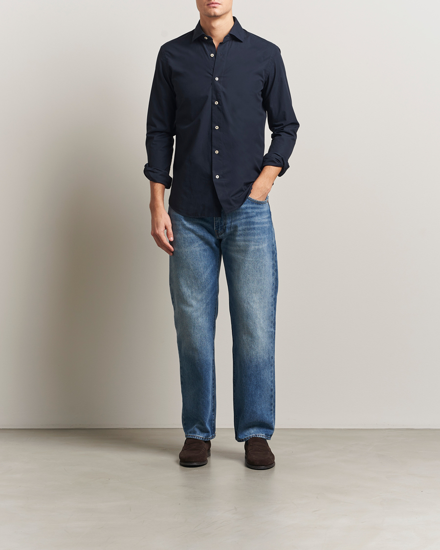 Herren | Hemden | Grigio | Cotton Twill Shirt Navy