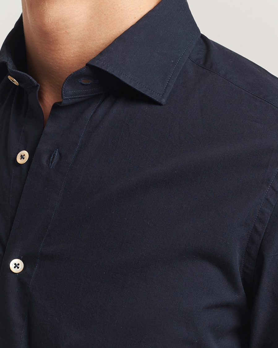 Herren | Hemden | Grigio | Cotton Twill Shirt Navy