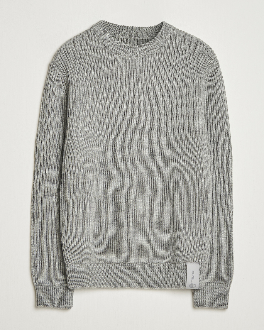 Herren | Pullover | Sail Racing | Ridge Wool Heavy Knitted Crew Neck Grey Melange