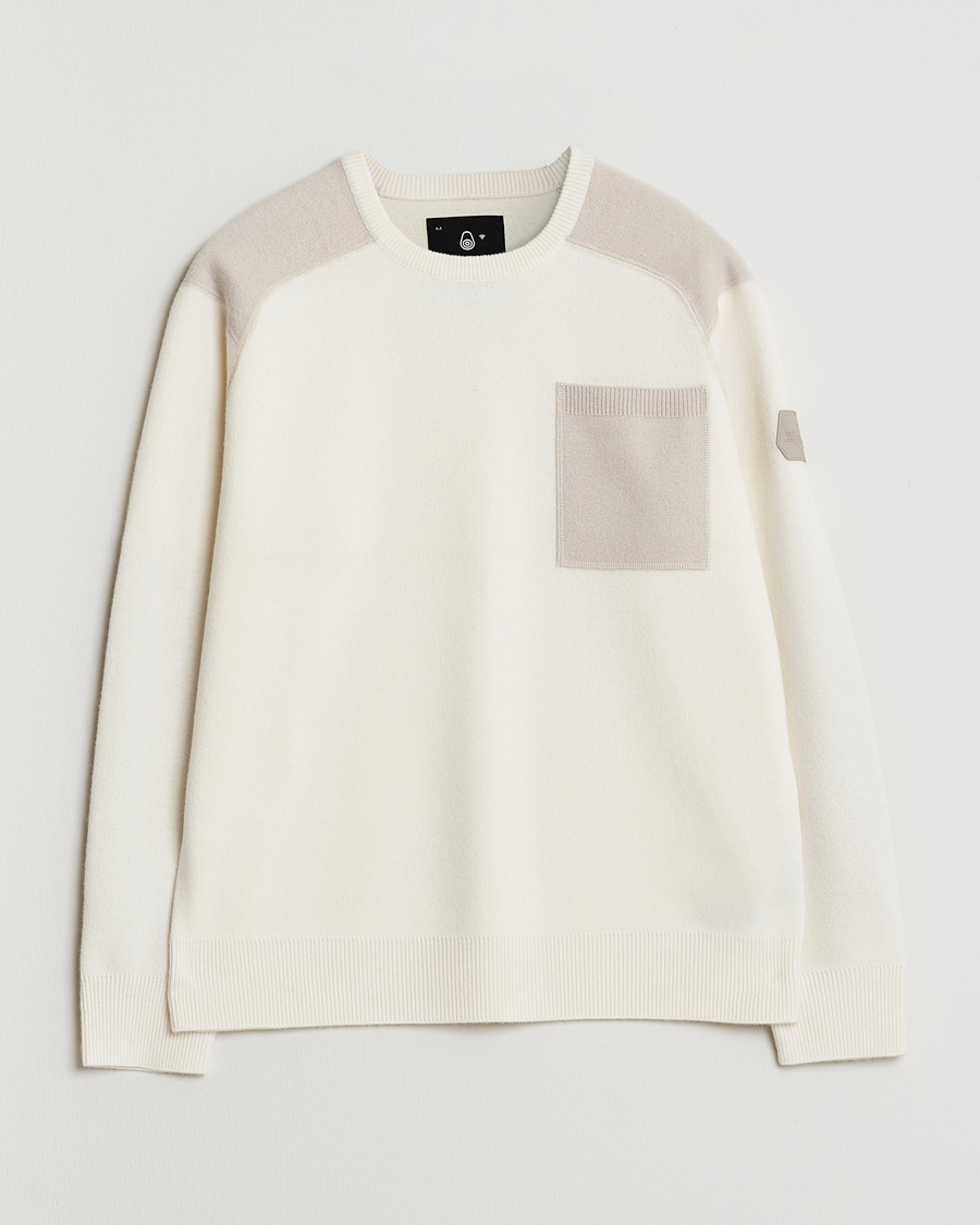 Herren | Pullover | Sail Racing | Spine Wool/Cashmere Knitted Crew Neck Off White